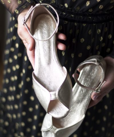 Sandales plates Alizée - Doré