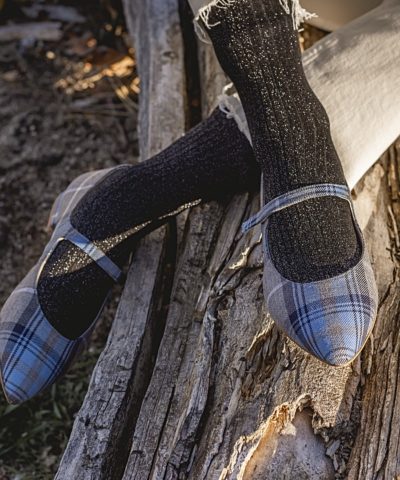 AUDREY - Escarpins en tissu écossais Braemar par Bohemian Shoes