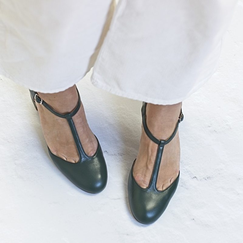 Merceditas ARIANNE - Verde inglés de Bohemian Shoes