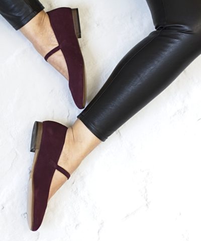 BABETTE - Burgundy suede pumps by Bohemian Shoes