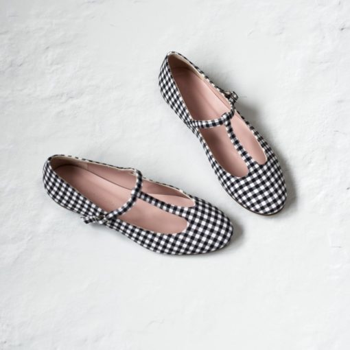 Merceditas ODETTE - Vichy Noir de Bohemian Shoes