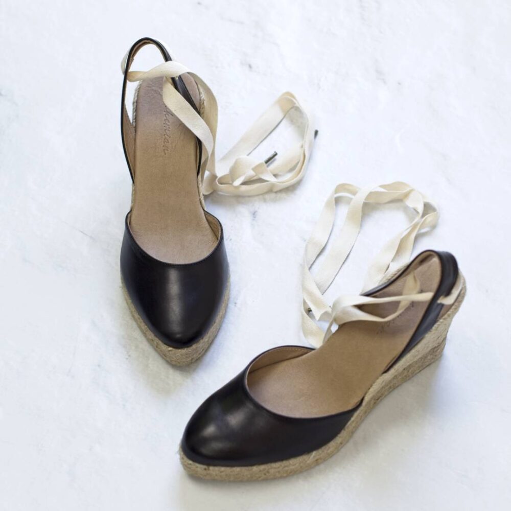 ZOÉ wedge espadrilles - Black from Bohemian shoes