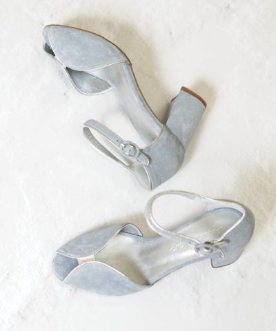 Sandales à talons CLAIRE - Bleu poudré
