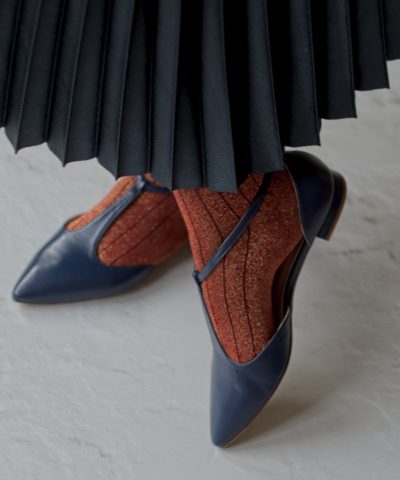 Mary Janes JULIETTE - Bleu marine par Bohemian Shoes