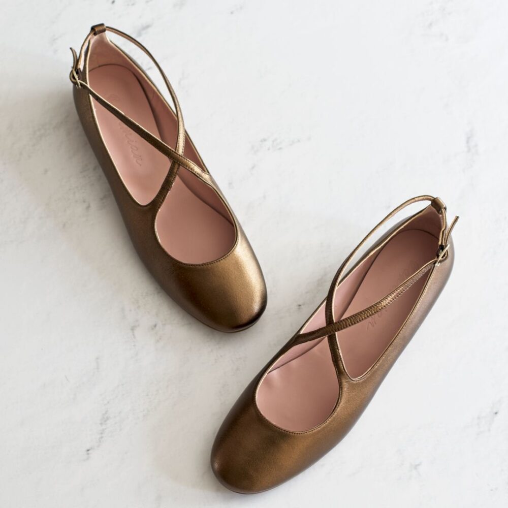 Bailarinas MARGAUX - Bronce de Bohemian Shoes