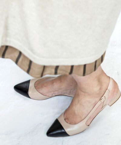 Zapatos de mujer LORRAINE Bicolor nude / negro de Bohemian Shoes