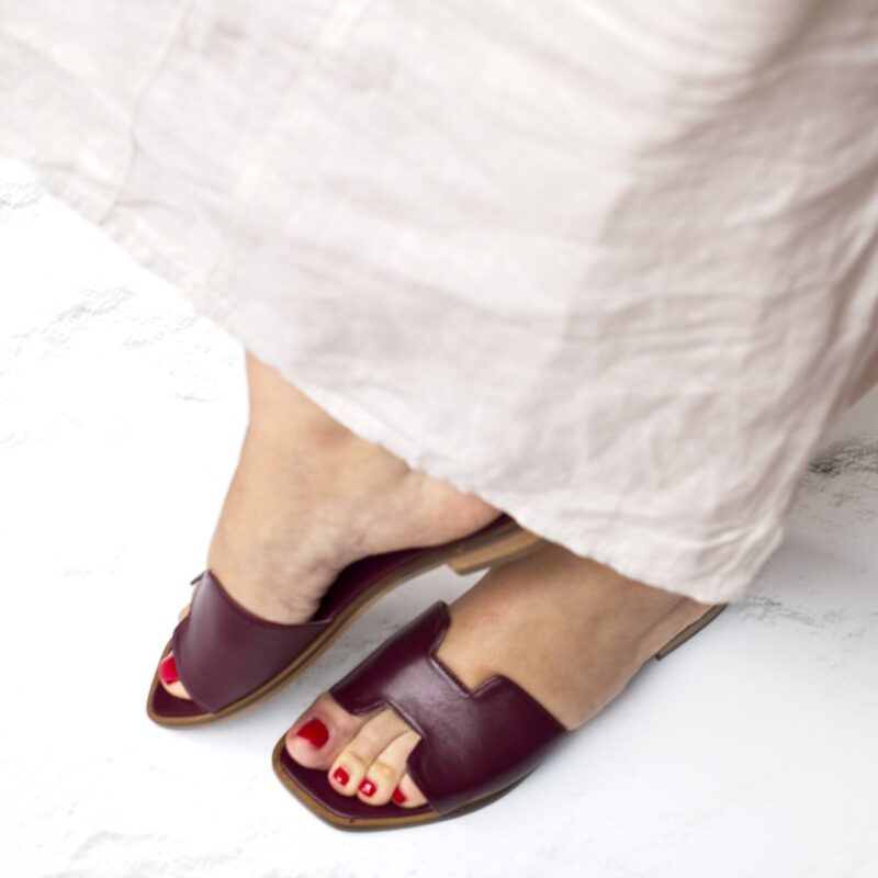 Sandalias de pala ALICETTE - Burdeos de Bohemian Shoes