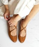 Ballerines SOPHIE - Patent leather toffee by Bohemian Shoes