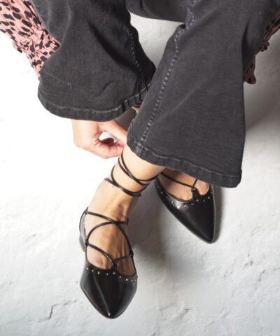 ANETTE Ballerinas - Noir by Bohemian Shoes