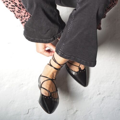 ANETTE Ballerinas - Noir by Bohemian Shoes