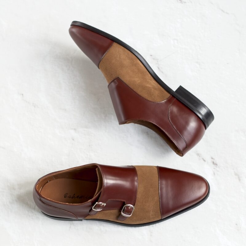 Zapatos de mujer de Monk strap TESSA - Avellana de Bohemian Shoes