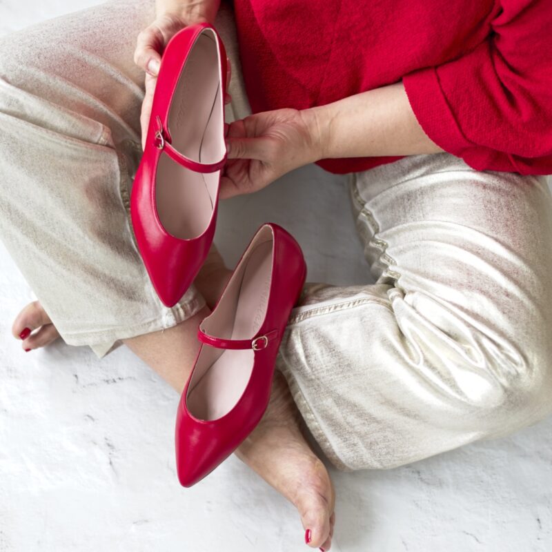 Merceditas AUDREY - Rojo Bohemian de Bohemian Shoes
