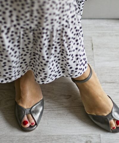 ALIZÉE Peep toe sandals - Silver