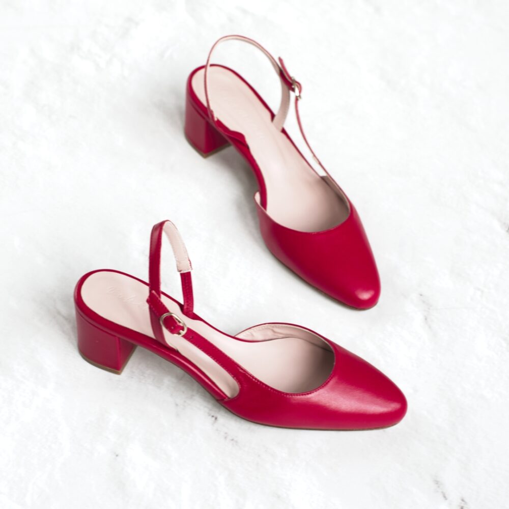 Sandalias slingback DORINE - Rojo Bohemian