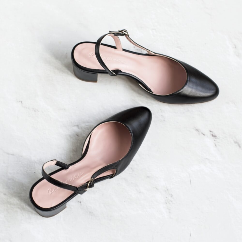 Sandalias slingback DORINE - Noir de Bohemian Shoes