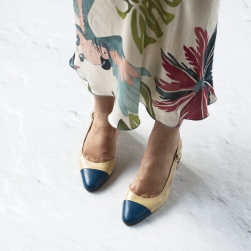 Sandalias slingback DORINE Vanilla / Blue