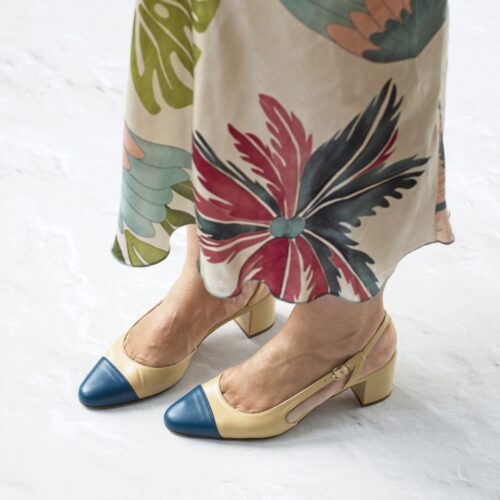 Sandalias slingback DORINE Vanilla / Blue