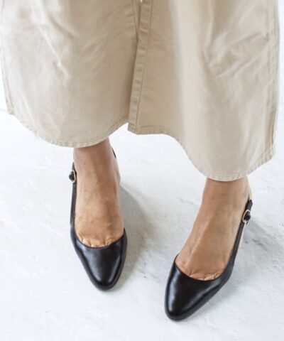 DORINE slingback sandals - Noir by Bohemian Shoes
