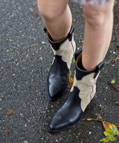 Botas cowboy BRIGHAM BOOTS - Black / beige de Bohemian Shoes