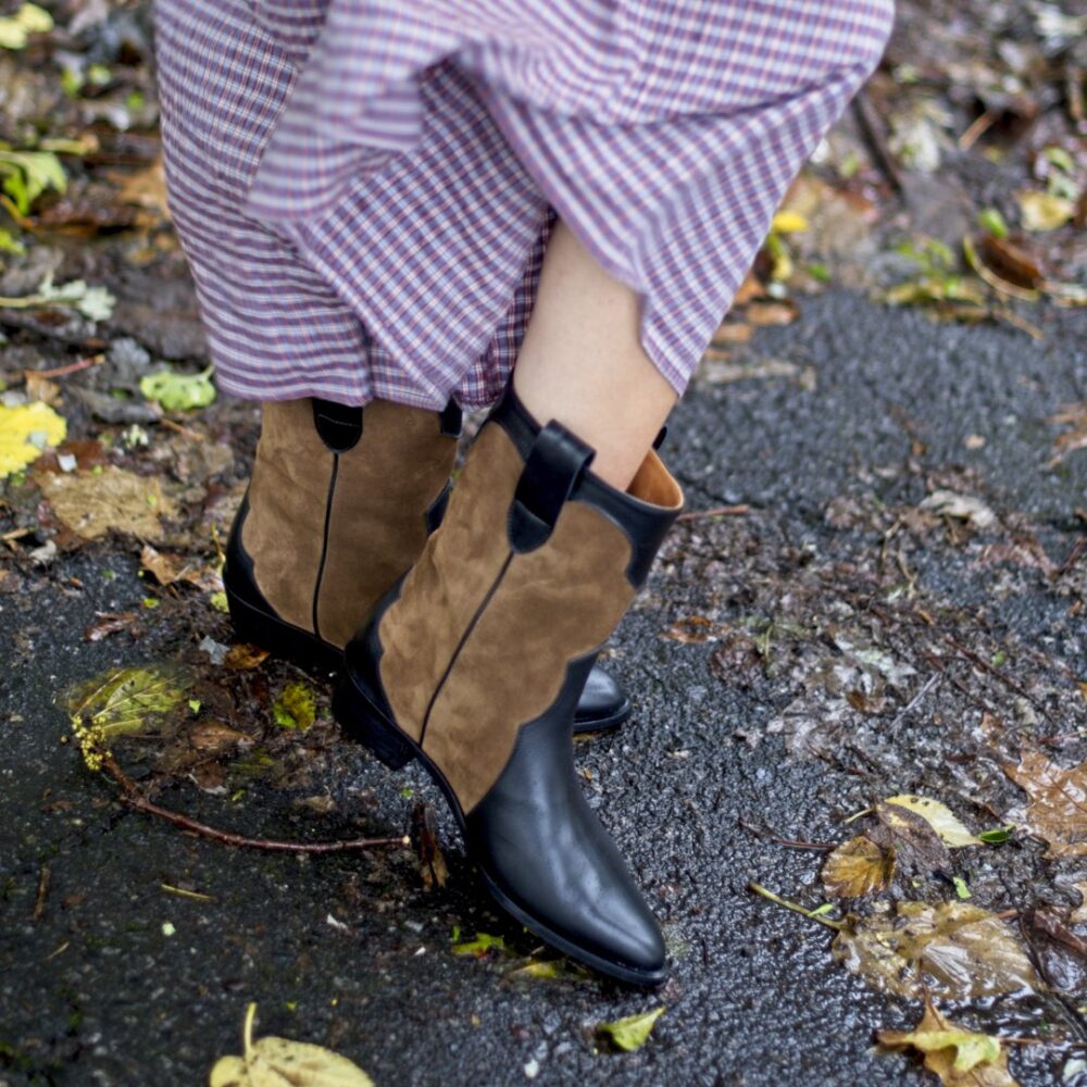 Botas gauchas BRIGHAM BOOTS - Black / Brown de Bohemian Shoes