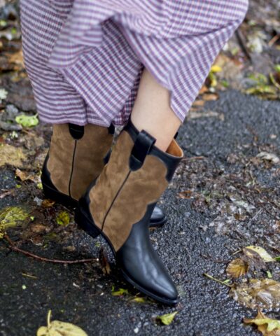 Gaucho boots BRIGHAM BOOTS - Black / Brown by Bohemian Shoes