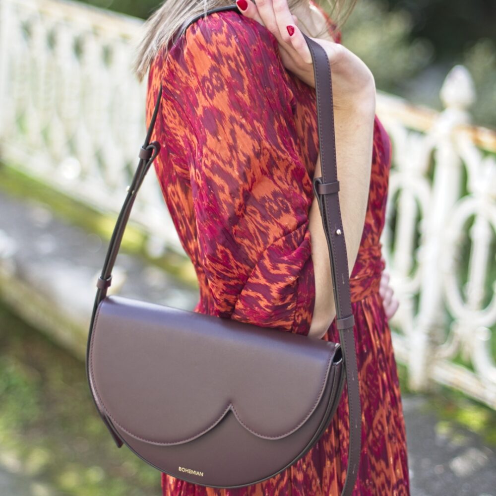 POÊME shoulder bag - Bordeaux by Bohemian Shoes