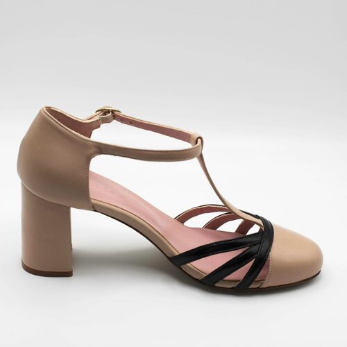 Sandalias LOLA Beige empolvado / Negro