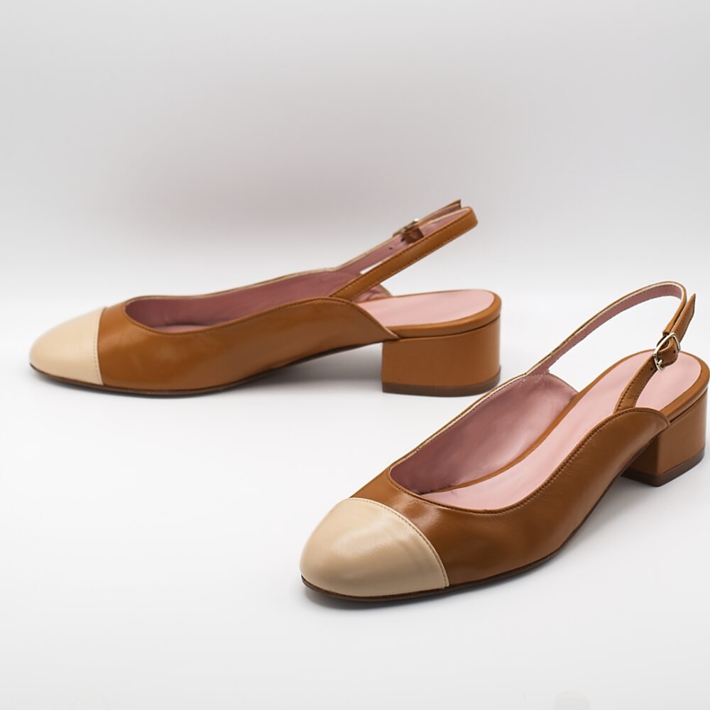 Bailarinas slingback MARGERITTE - Cuero / Beige