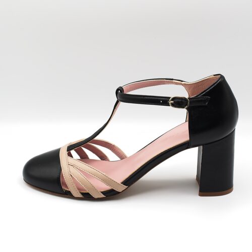 Sandalias LOLA Negro / Beige de Bohemian Shoes