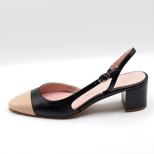 Sandalias slingback DORINE Negro / Nude