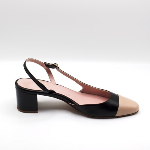 Sandalias slingback DORINE Negro / Nude