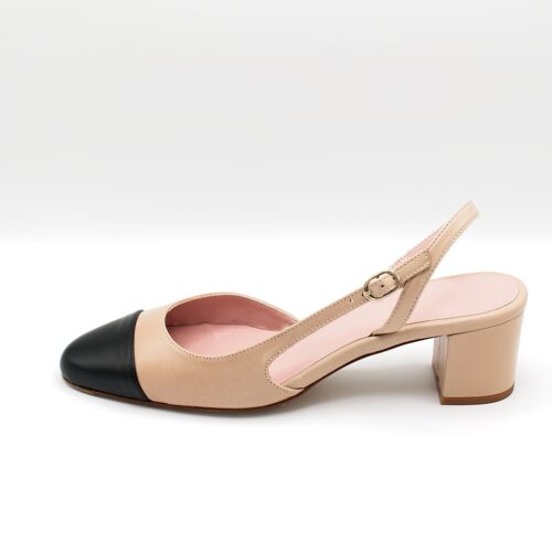 Sandalias slingback DORINE Nude / Negro