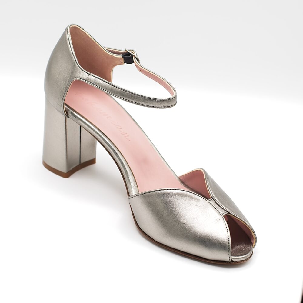 CLAIRE Heeled Sandals - Silver