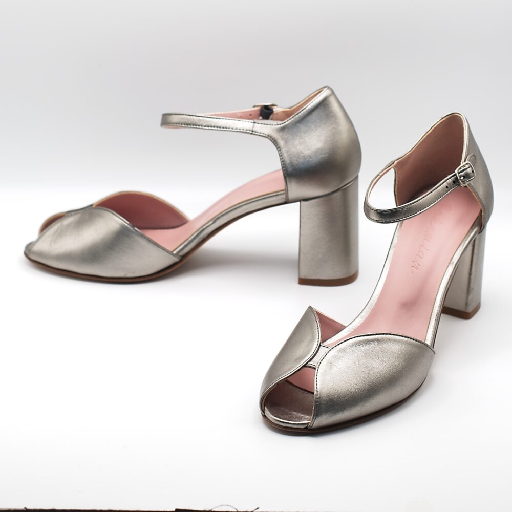 CLAIRE Heeled Sandals - Silver